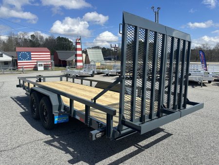 New 2026 GPS 20' 14K COMMERCIAL LANDSCAPE TRAILER WITH 5' SPRING LOADED SPLIT GATE