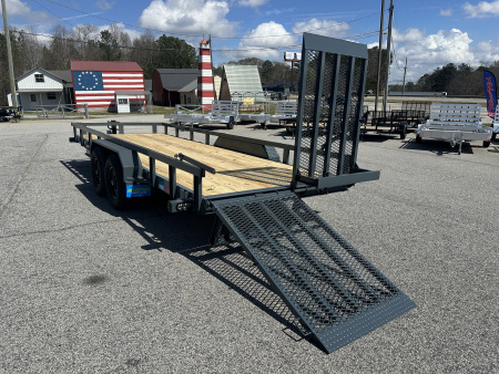 New 2026 GPS 20' 14K COMMERCIAL LANDSCAPE TRAILER WITH 5' SPRING LOADED SPLIT GATE