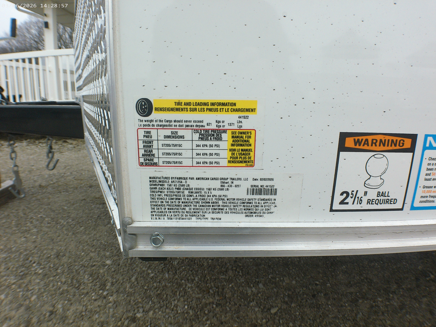 New 2026 American Hauler 7x12 Single Axle with Brakes Cargo / Enclosed Trailer