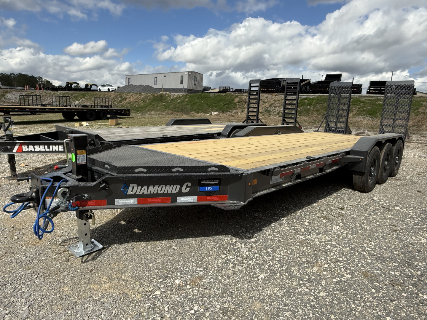 New 2026 Diamond C Trailers LPX 307 22’ Equipment Trailer, 24K GVWR, FORK HOLDERS,