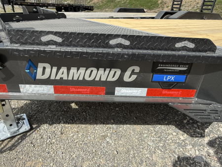 New 2026 Diamond C Trailers LPX 307 22’ Equipment Trailer, 24K GVWR, FORK HOLDERS,