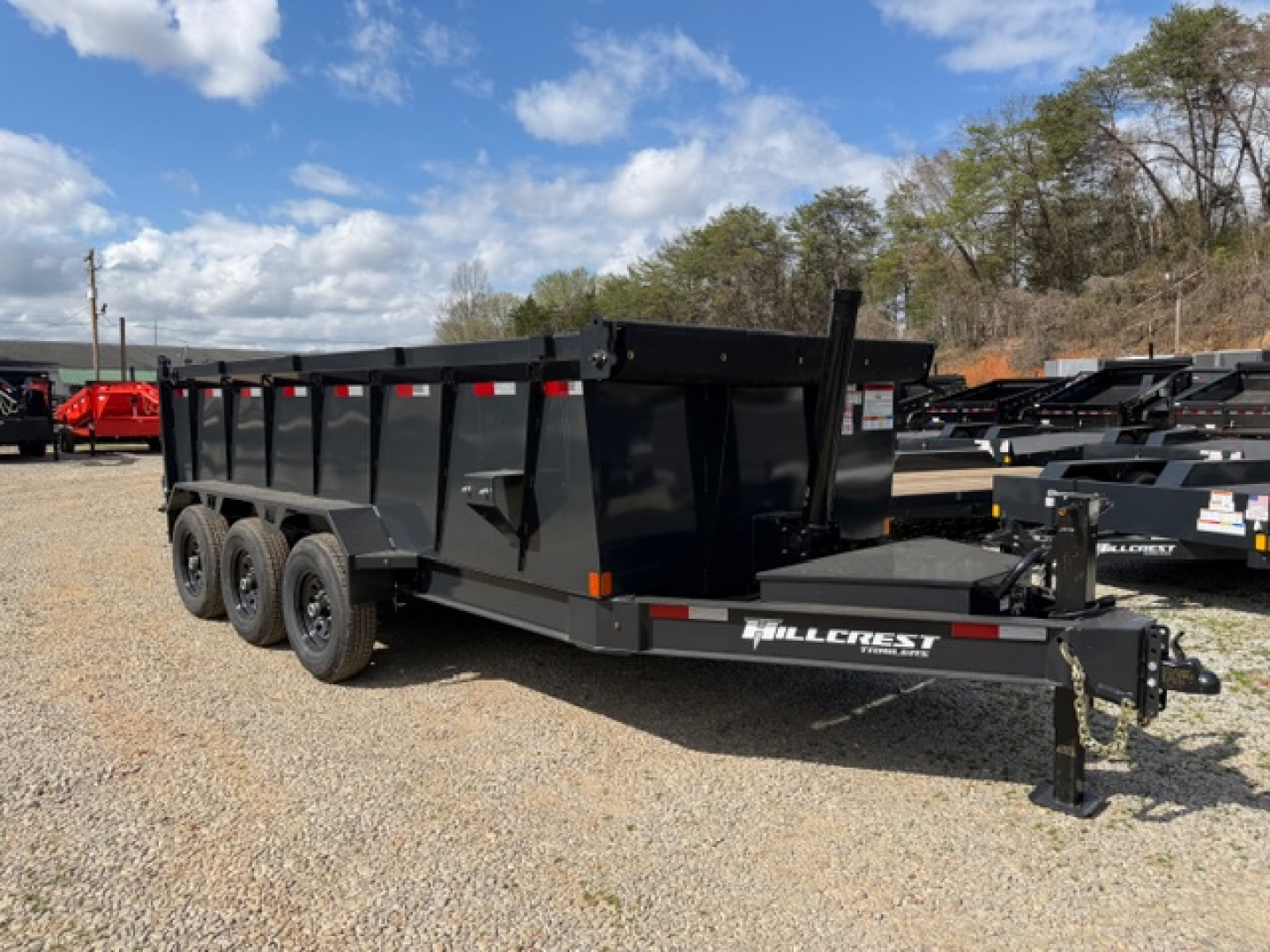 New Hillcrest Dump 7x16 21,000 GVWR 40" BP W/ HD Tube Ramps