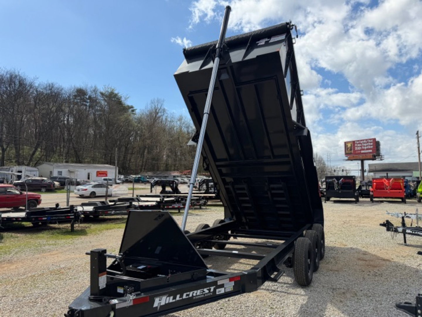 New Hillcrest Dump 7x16 21,000 GVWR 40" BP W/ HD Tube Ramps