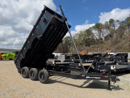 New Hillcrest Dump 7x16 21,000 GVWR 40" BP W/ HD Tube Ramps