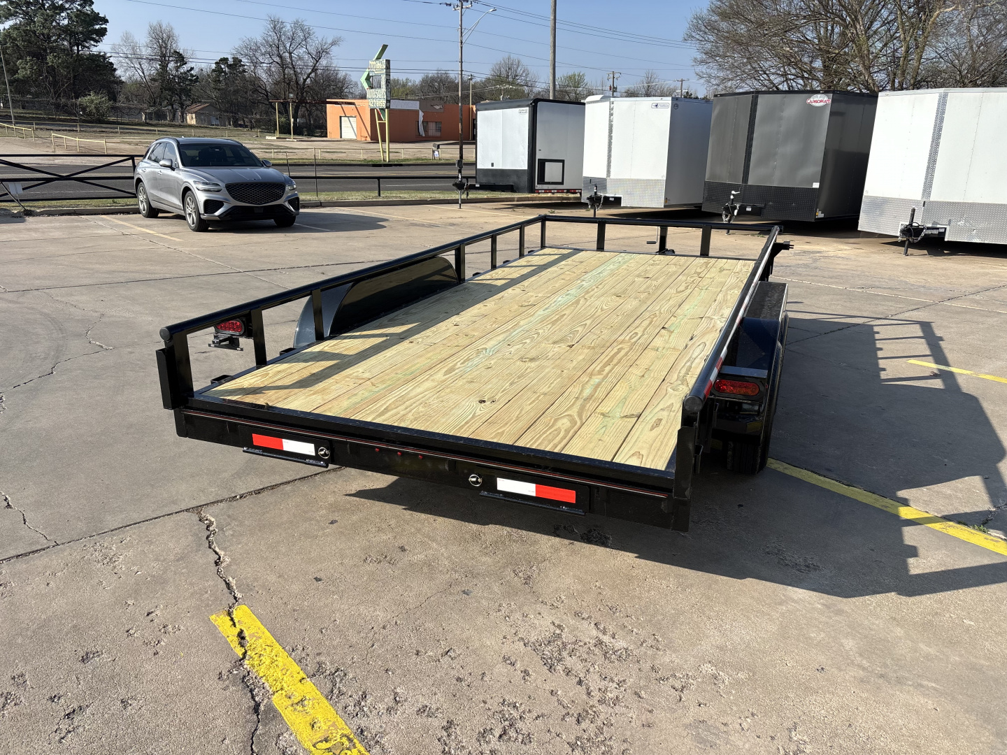 New #144090 2026 MP CUSTOM 16 X 83 TANDEM AXLE PIPE TOP 10K UTILITY TRAILER W/ SLIDE IN RAMPS