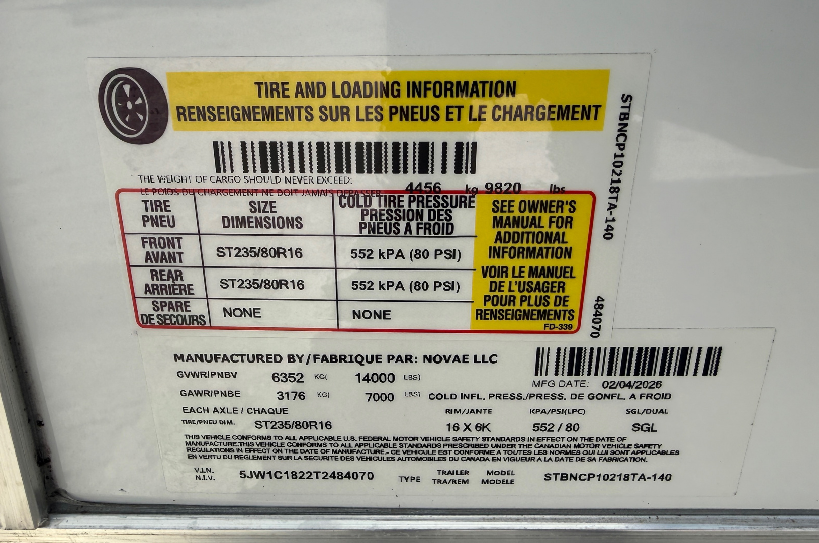 New 2026 Sure-Trac 8.5x18 Contractor Pro 14K Double Rear Door Cargo/Enclosed Trailer
