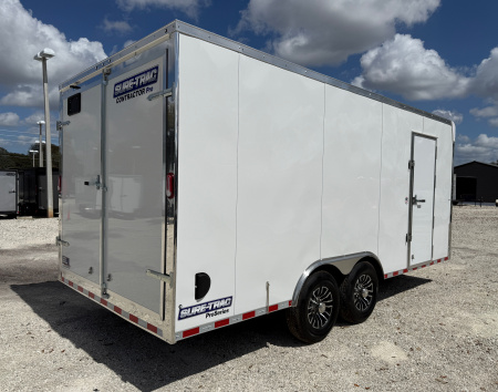 New 2026 Sure-Trac 8.5x18 Contractor Pro 14K Double Rear Door Cargo/Enclosed Trailer