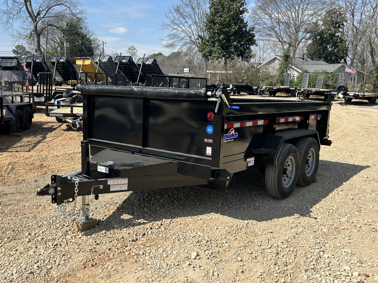 New 2026 Hawke Trailers 7x12 TA 12K Dump Trailer