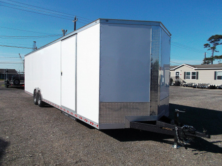 New 2026 Covered Wagon Trailers 8.5x32 Cargo / Enclosed Trailer / Race Trailer / XXL Package / 7K Torsion Axles / 7'6  Interior / .080 White Poly Core Skin / Heavy Duty Extra Wide Ramp