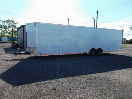 New 2026 Covered Wagon Trailers 8.5x32 Cargo / Enclosed Trailer / Race Trailer / XXL Package / 7K Torsion Axles / 7'6" Interior / .080 White Poly Core Skin / Heavy Duty Extra Wide Ramp
