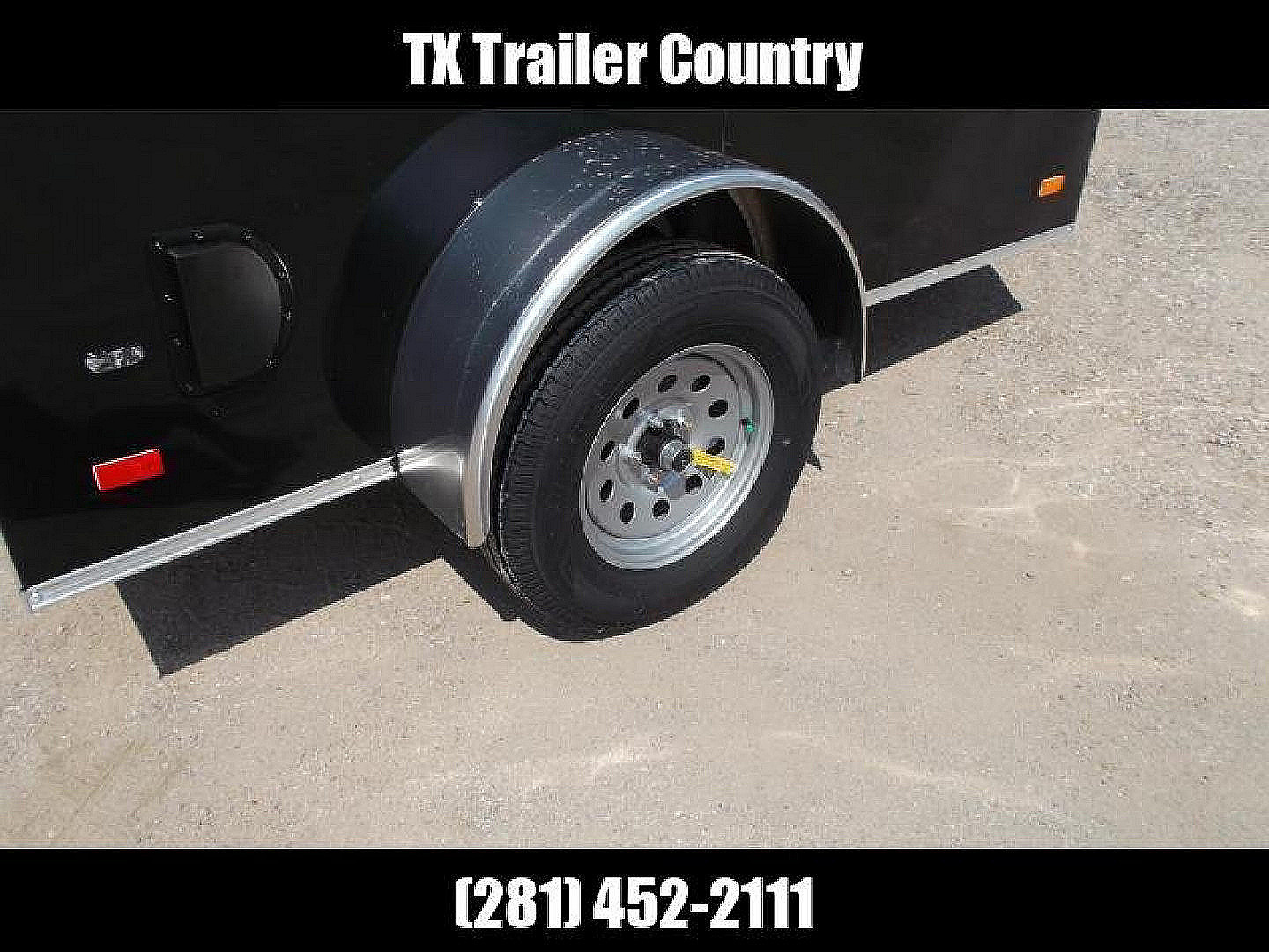 New 2026 Covered Wagon Trailers 5x8 Single Axle Cargo Trailer / Enclosed Trailer / Swing Door / LED's / .030 Black Semi-Screwless Exterior
