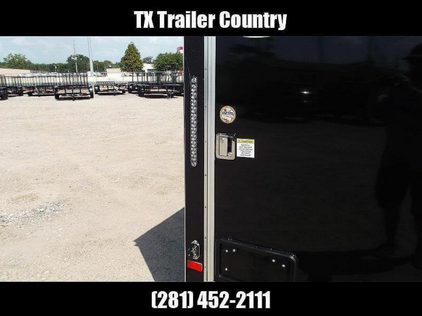 New 2026 Covered Wagon Trailers 5x8 Single Axle Cargo Trailer / Enclosed Trailer / Swing Door / LED's / .030 Black Semi-Screwless Exterior