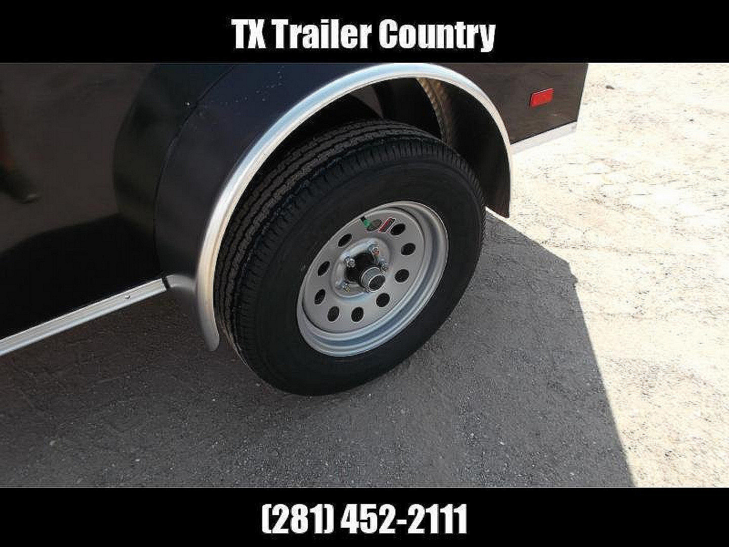 New 2026 Covered Wagon Trailers 5x8 Single Axle Cargo Trailer / Enclosed Trailer / Swing Door / LED's / .030 Black Semi-Screwless Exterior