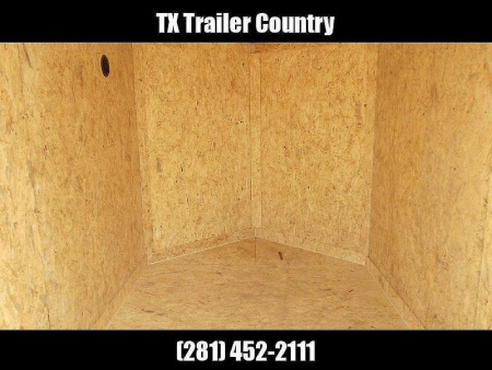 New 2026 Covered Wagon Trailers 5x8 Single Axle Cargo Trailer / Enclosed Trailer / Swing Door / LED's / .030 Black Semi-Screwless Exterior