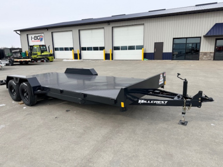 New 2026 Hillcrest Black Grey 82"x18'+2' 10K Car Hauler Trailer
