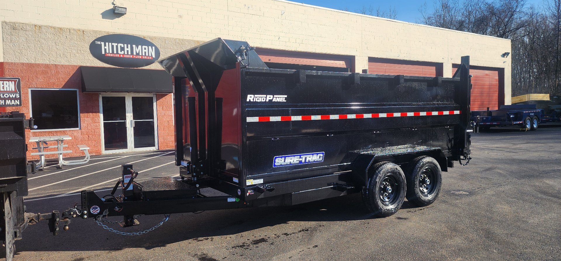 New 7 x 14 Sure-Trac HD Telescopic 4ft High Sides Dump Trailer 14k