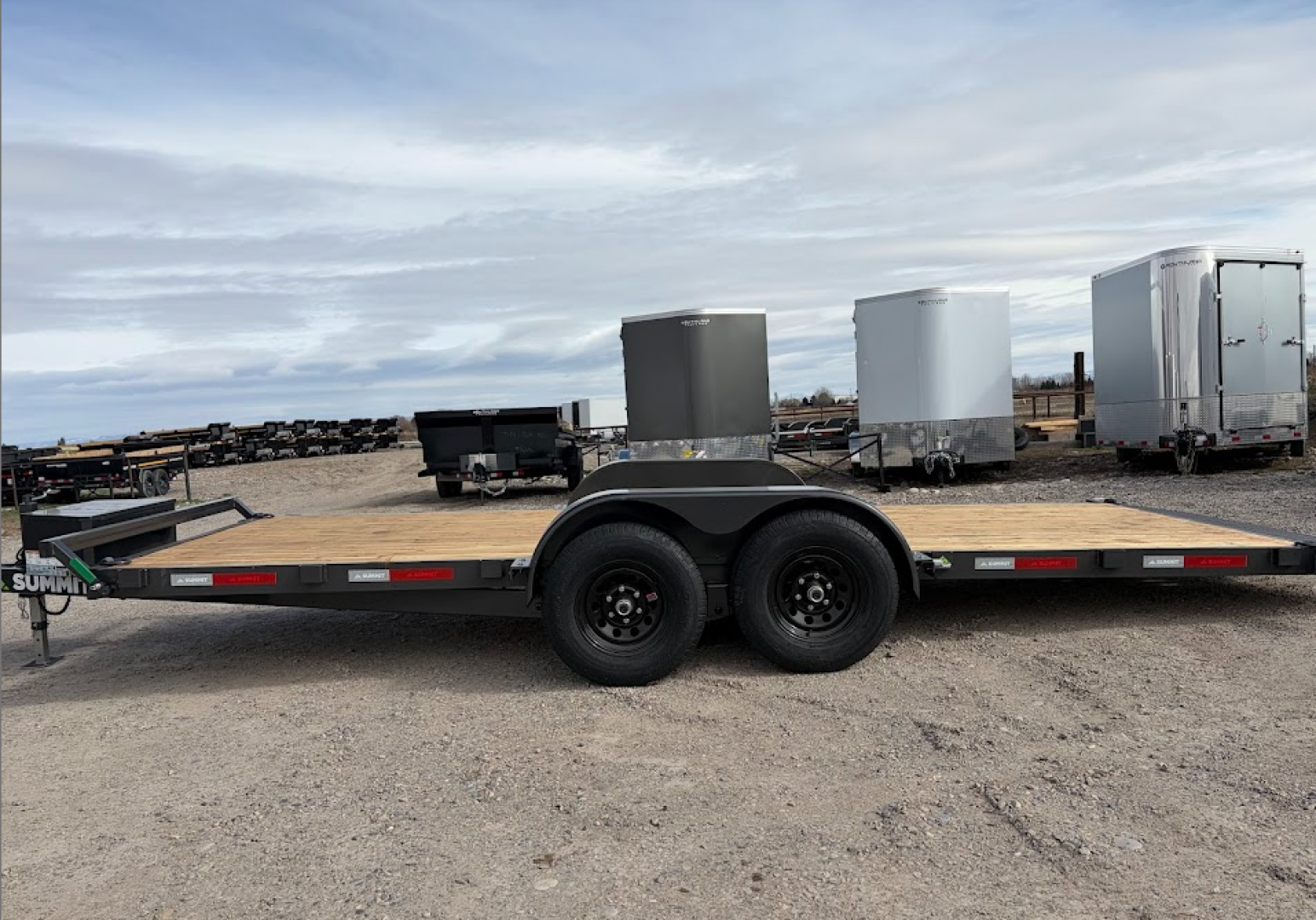 New 2026 Summit Cascade 7x20 14k Full Tilt Deck Equipment Trailer with Removable Fenders