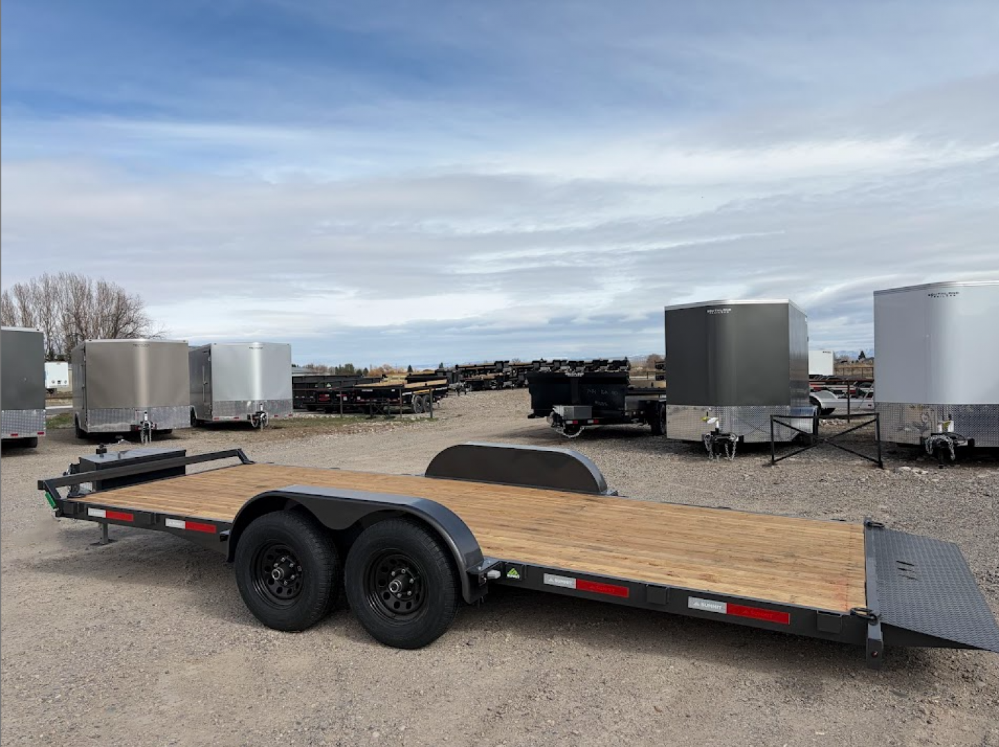 New 2026 Summit Cascade 7x20 14k Full Tilt Deck Equipment Trailer with Removable Fenders