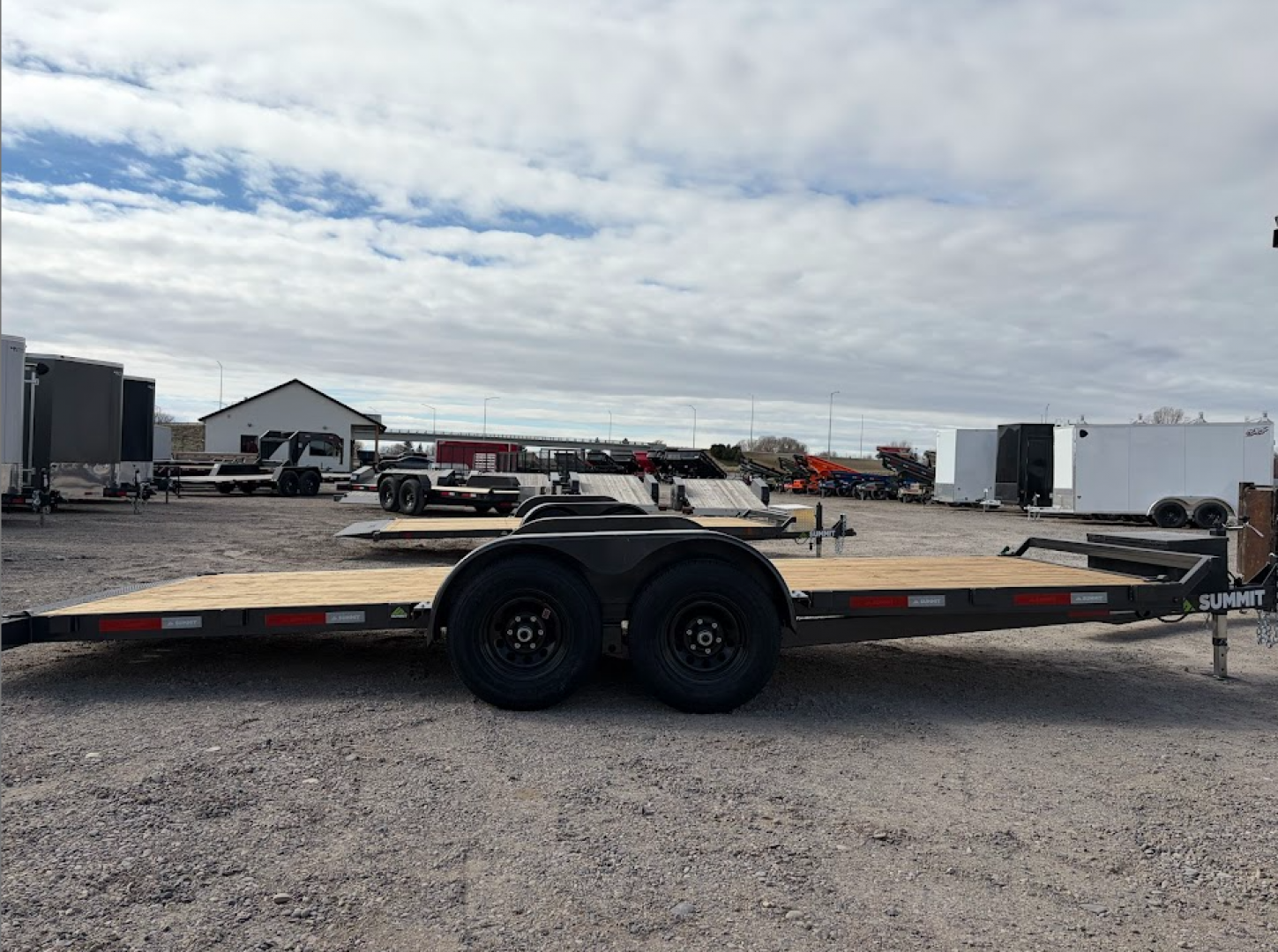 New 2026 Summit Cascade 7x20 14k Full Tilt Deck Equipment Trailer with Removable Fenders