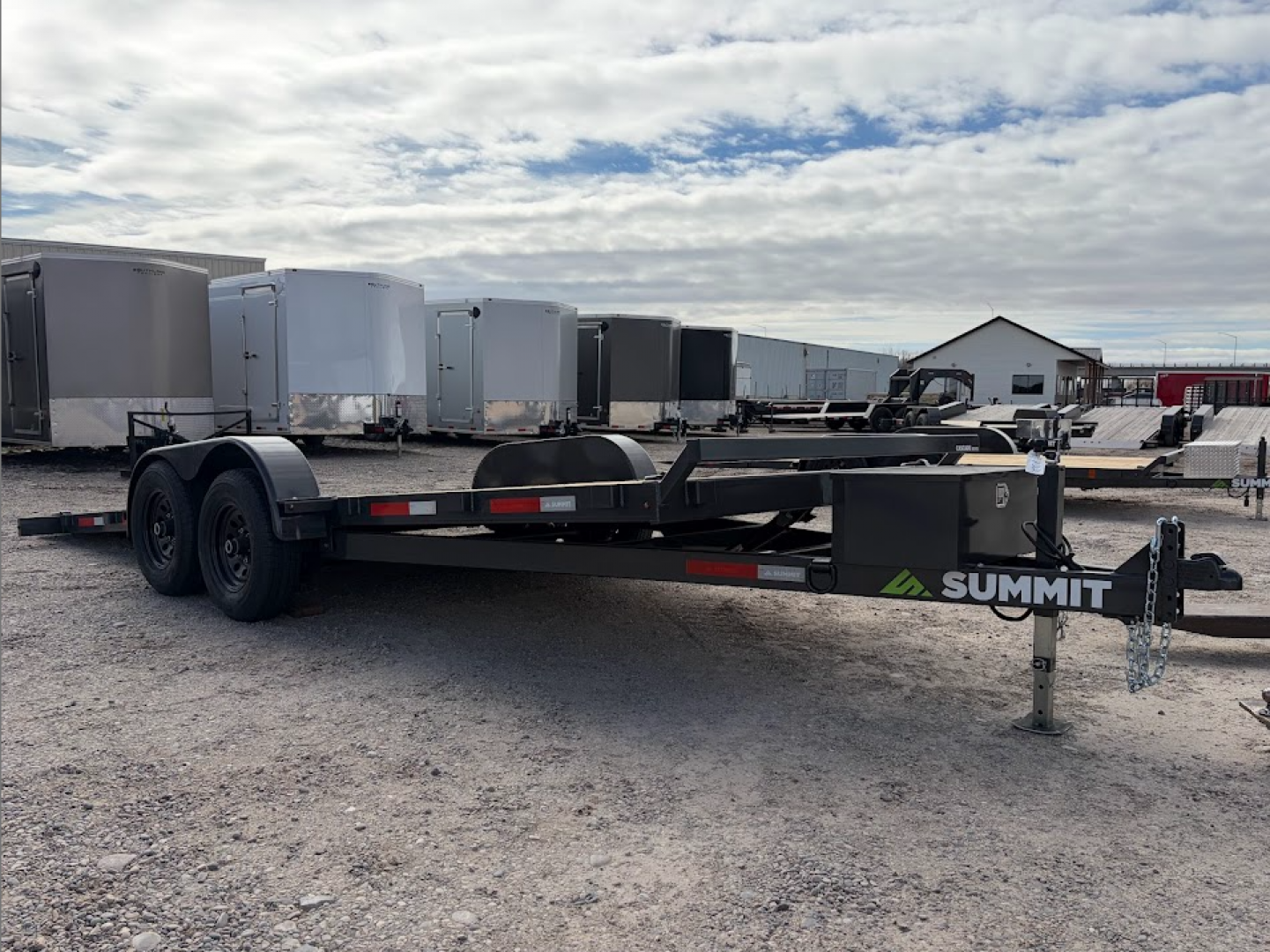 New 2026 Summit Cascade 7x20 14k Full Tilt Deck Equipment Trailer with Removable Fenders