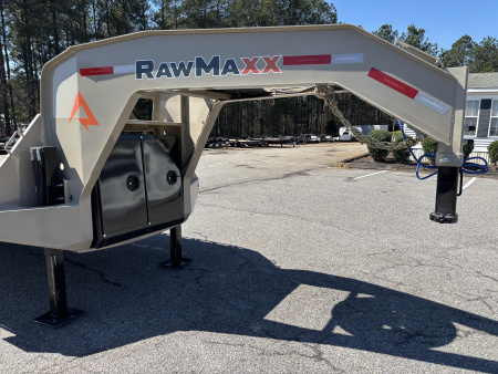 New 2026 RawMaxx HTX 102X32 Flatbed Trailer / SOLAR PANEL / WIRELESS REMOTE / 12" OC / 18 PLY TIRES / ELE./HYD. DISC BRAKES / 32K GVWR