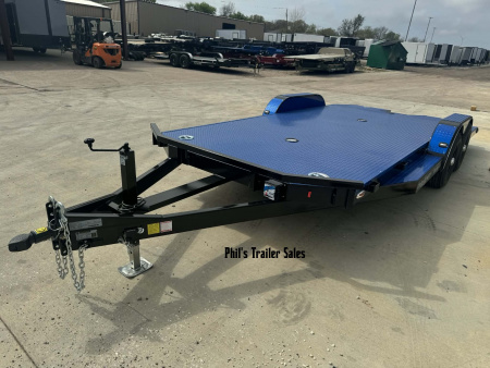 New 2026 102 Ironworks 18' CHALLANGER OPEN CAR HAULER Utility Trailer SPLIT TAIL & 5200 LB AXLES!