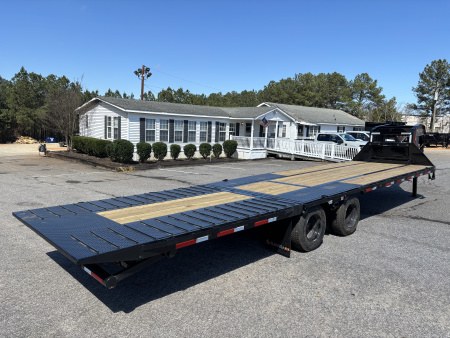 New 2026 RawMaxx HTX 102X32 Flatbed Trailer / SOLAR PANEL / WIRELESS REMOTE / 12" OC / 18 PLY TIRES / ELE./HYD. DISC BRAKES / 32K GVWR