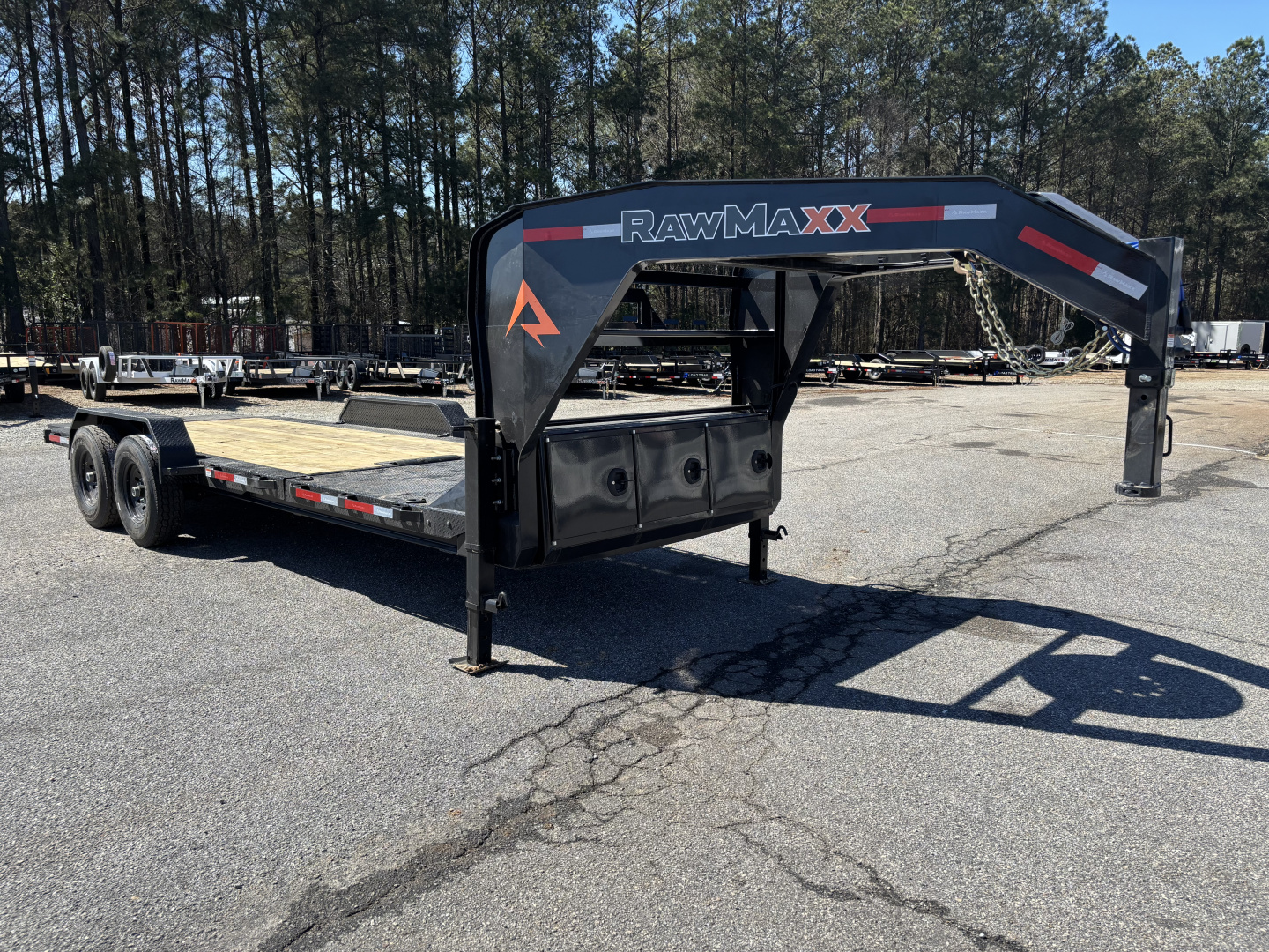 New 2026 RawMaxx G7X 83X22 Flatbed Trailer / 8" I-BEAM FRAME / CHAIN RACK / WINCH PLATE / TORSION SUSPENSION / 14 PLY TIRES / 14K GVWR