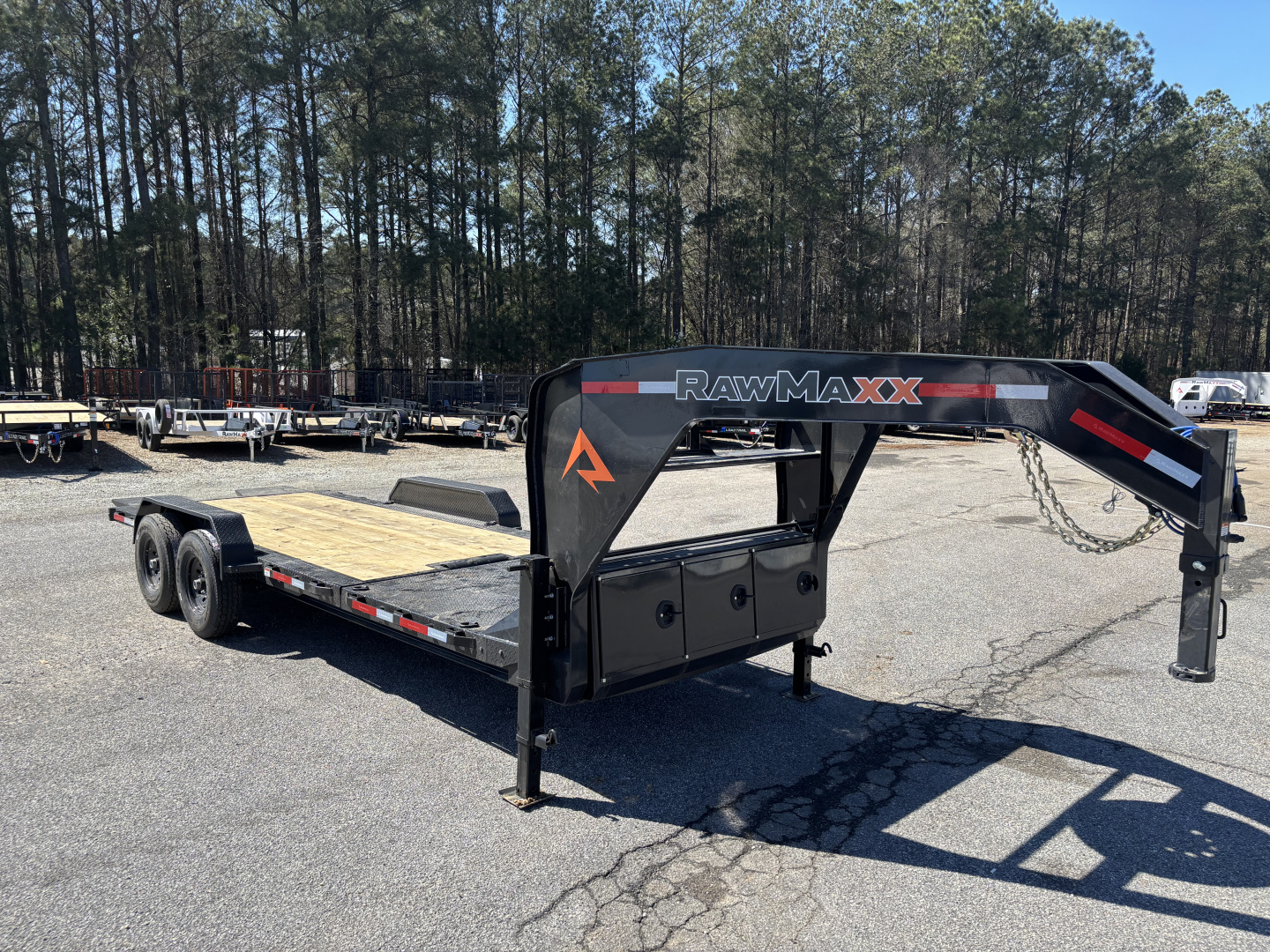 New 2026 RawMaxx G7X 83X22 Flatbed Trailer / 8" I-BEAM FRAME / CHAIN RACK / WINCH PLATE / TORSION SUSPENSION / 14 PLY TIRES / 14K GVWR