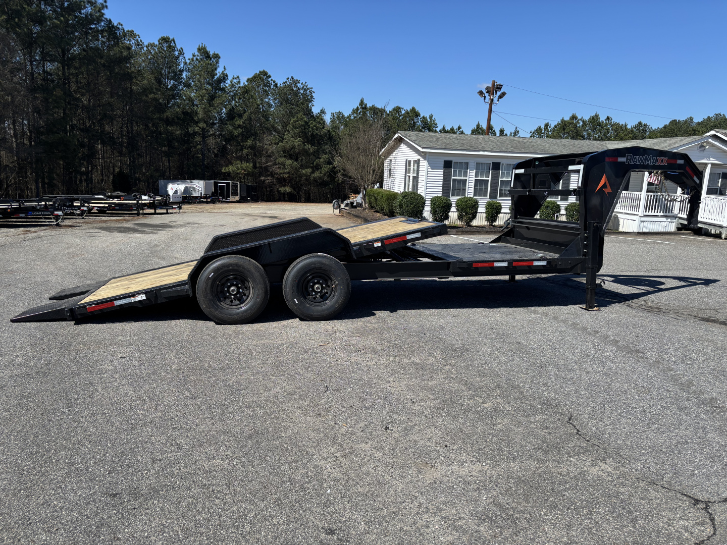 New 2026 RawMaxx G7X 83X22 Flatbed Trailer / 8" I-BEAM FRAME / CHAIN RACK / WINCH PLATE / TORSION SUSPENSION / 14 PLY TIRES / 14K GVWR