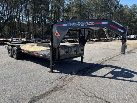 New 2026 RawMaxx G7X 83X22 Flatbed Trailer / 8  I-BEAM FRAME / CHAIN RACK / WINCH PLATE / TORSION SUSPENSION / 14 PLY TIRES / 14K GVWR