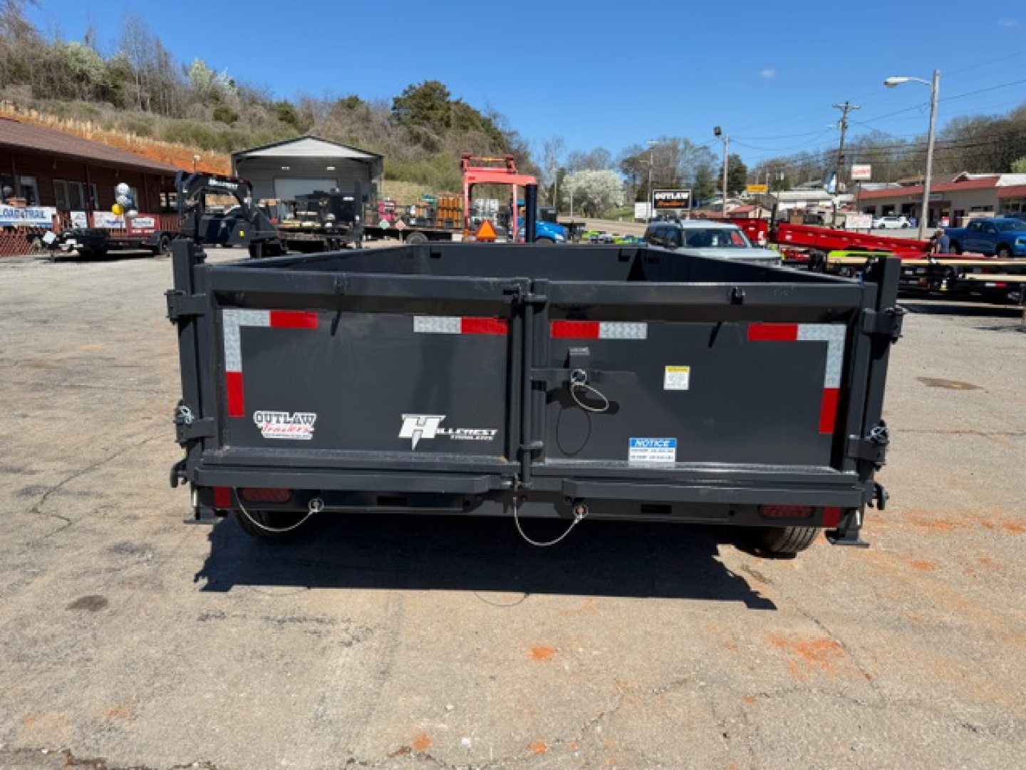 New Hillcrest Dump 7x16 21,000 GVWR 2' BP W/ HD Tube Ramps