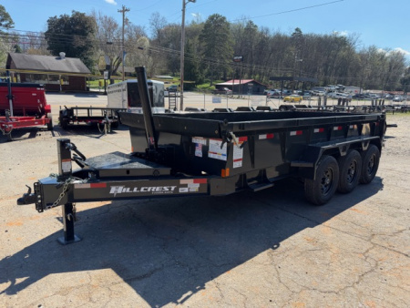 New Hillcrest Dump 7x16 21,000 GVWR 2' BP W/ HD Tube Ramps