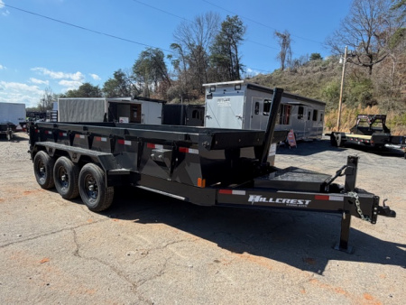 New Hillcrest Dump 7x16 21,000 GVWR 2' BP W/ HD Tube Ramps