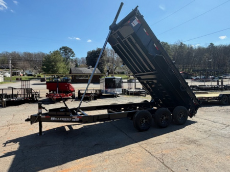 New Hillcrest Dump 7x16 21,000 GVWR 2' BP W/ HD Tube Ramps