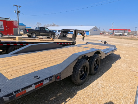 New 2026 Iron Bull 102 x 22 (16+6) Gray TWB Tilt Trailer, 16K GVWR, Fork Holders, 16 ply ST215 / 75 R 17.5 LRH Tires