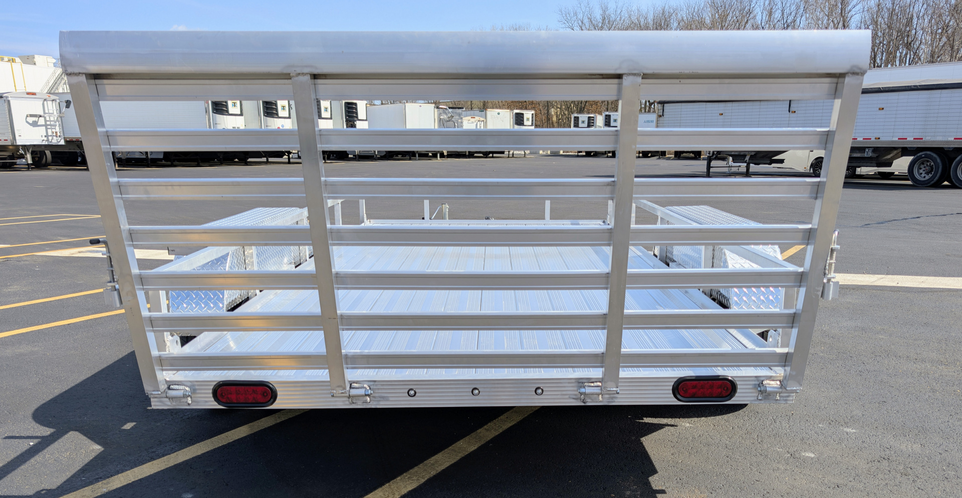 New Cherokee 76"x14' Tandem Axle Alum Wheels, Aluminum Utility Trailer