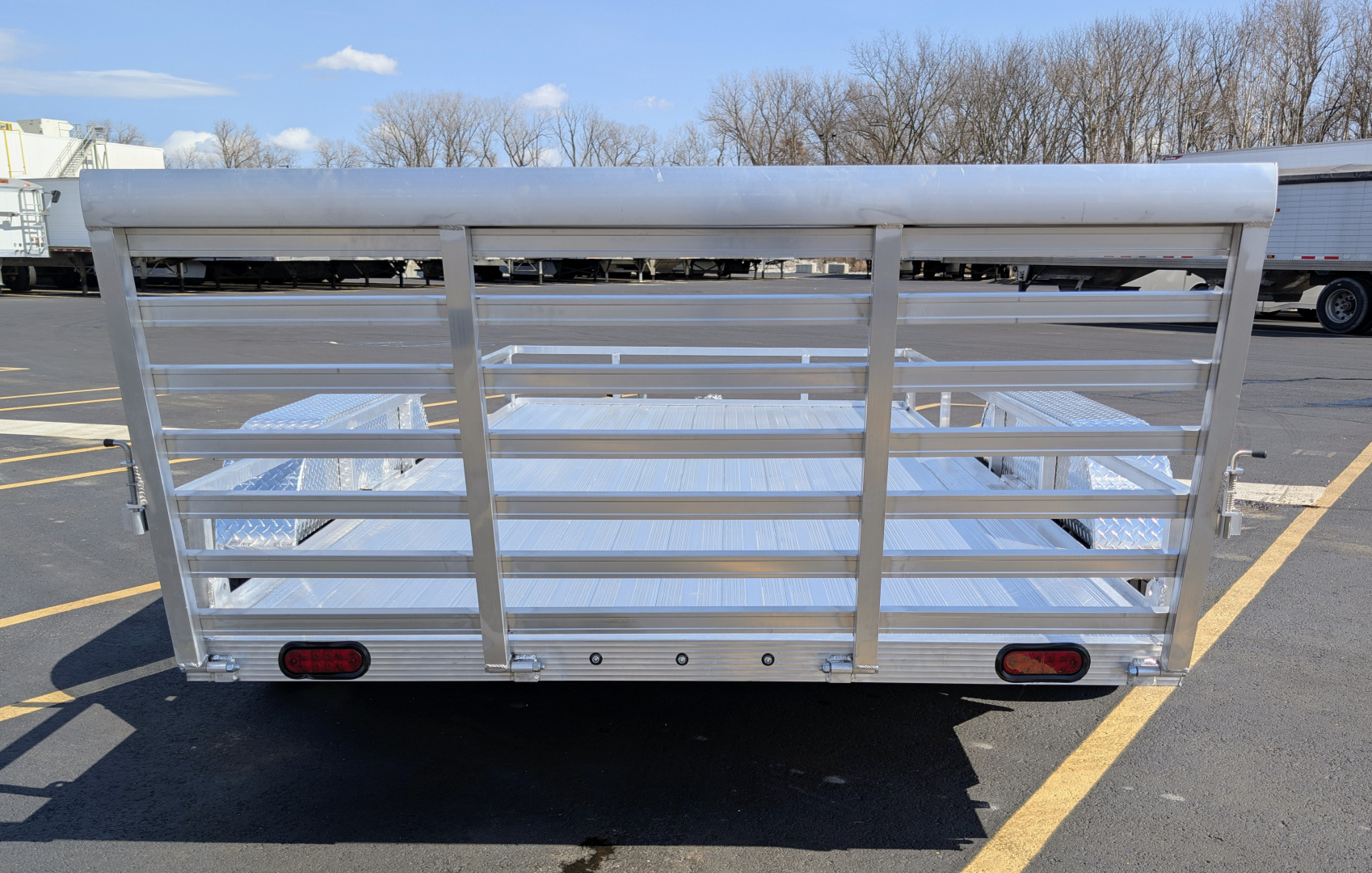 New Cherokee 81"x14' Tandem Axle Alum Wheels Aluminum Utility Trailer