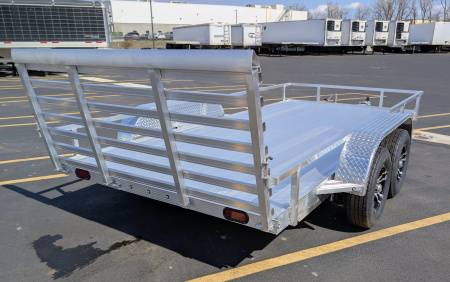 New Cherokee 81"x14' Tandem Axle Alum Wheels Aluminum Utility Trailer