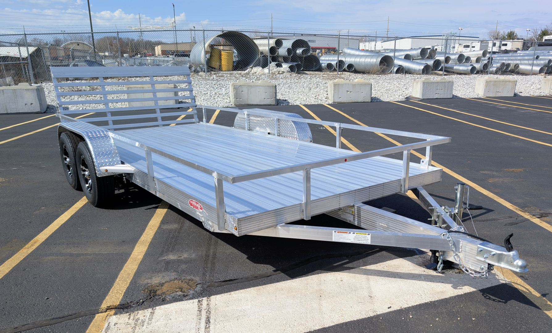 New Cherokee 81"x 16' Alum Wheels Aluminum Utility Trailer