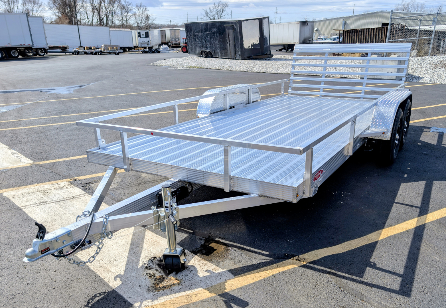 New Cherokee 81"x 16' Alum Wheels Aluminum Utility Trailer