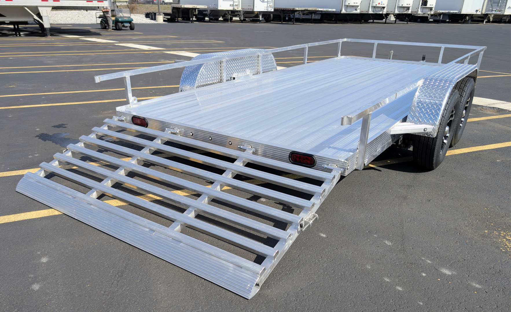 New Cherokee 81"x 16' Alum Wheels Aluminum Utility Trailer
