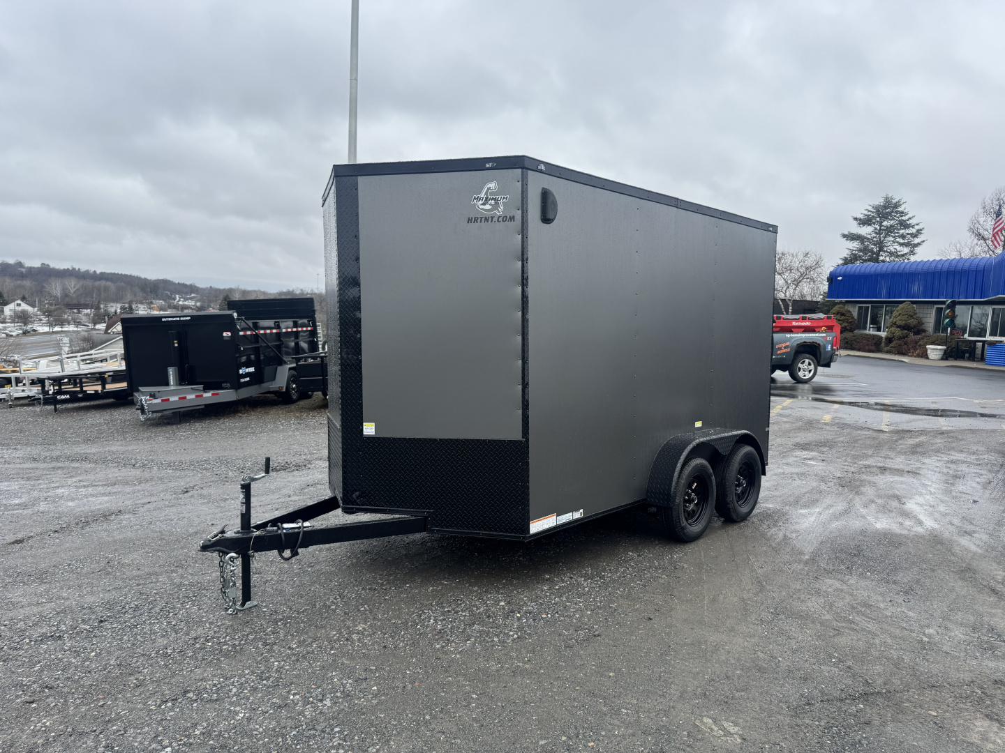 New 2026 Maximum Cargo Trailers 7X12TA Cargo / Enclosed Trailer *CHARCOAL W/ BLACK
