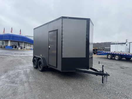 New 2026 Maximum Cargo Trailers 7X12TA Cargo / Enclosed Trailer *CHARCOAL W/ BLACK