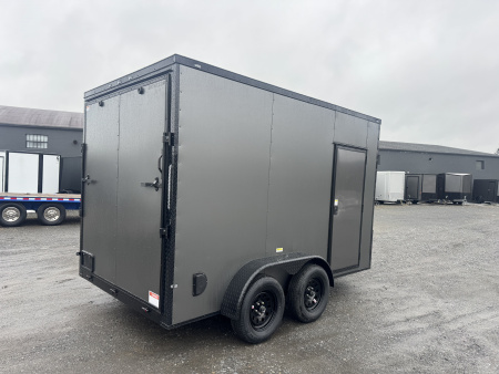 New 2026 Maximum Cargo Trailers 7X12TA Cargo / Enclosed Trailer *CHARCOAL W/ BLACK