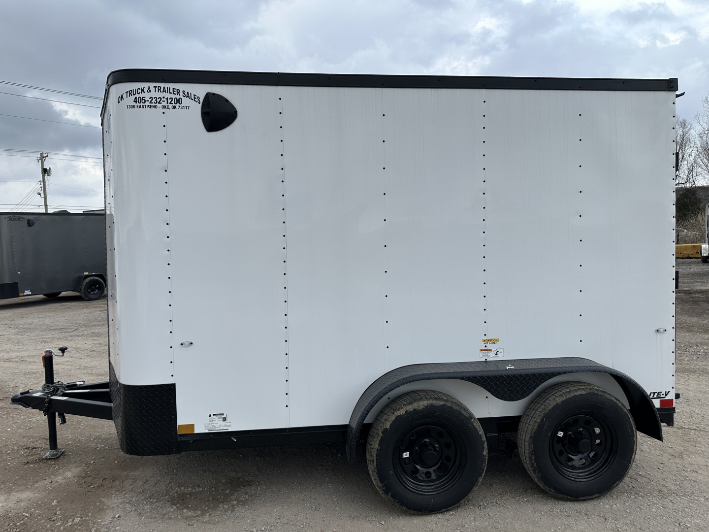 New 2026 Cargo Craft 7'x12' Elite V Nose Sport with ramp door & white/black out Cargo / Enclosed Trailer