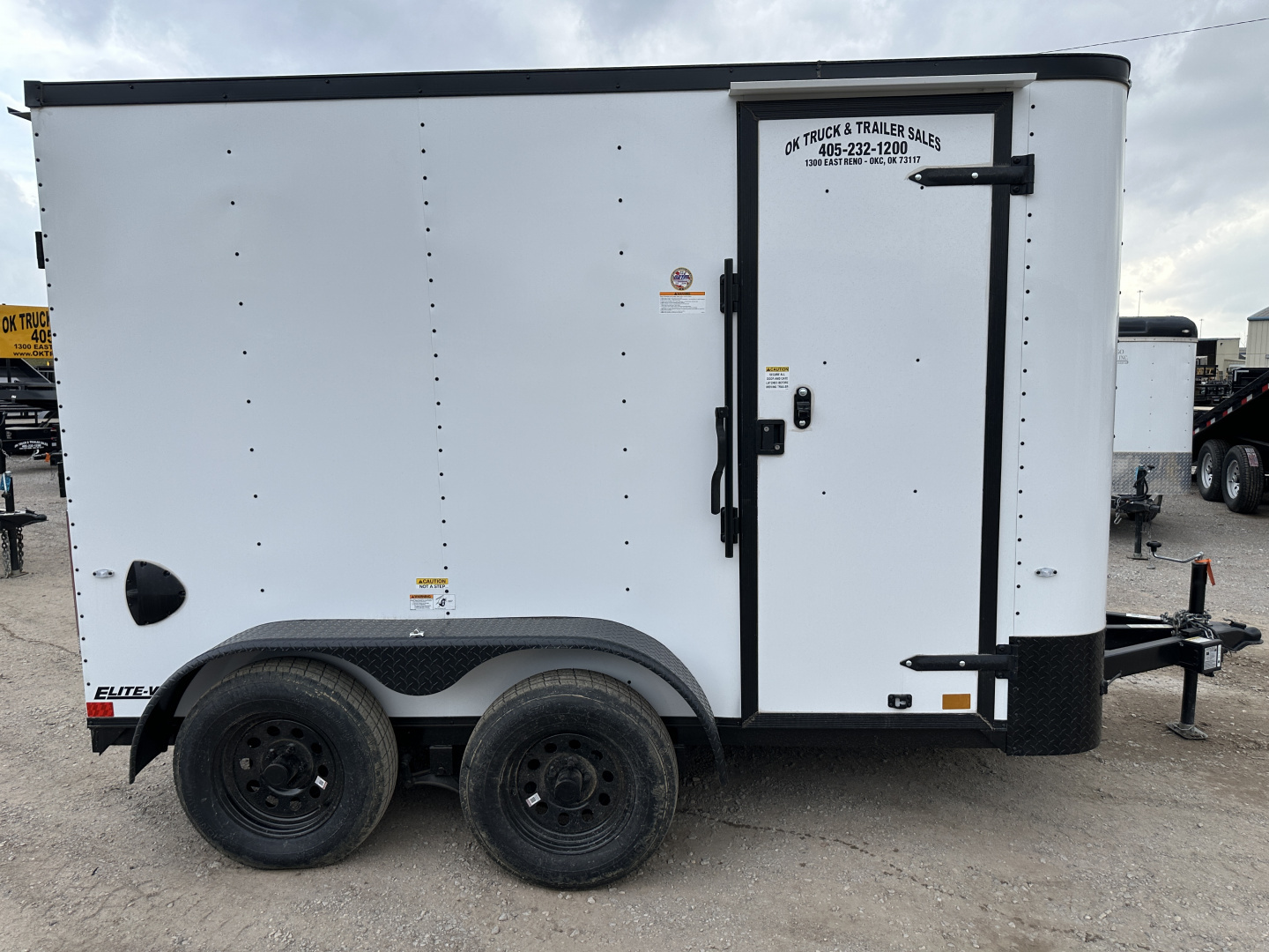 New 2026 Cargo Craft 7'x12' Elite V Nose Sport with ramp door & white/black out Cargo / Enclosed Trailer