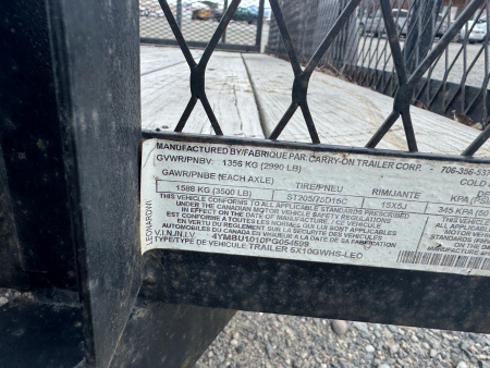 Used 2023 Carry-On 5x10' Utility Trailer