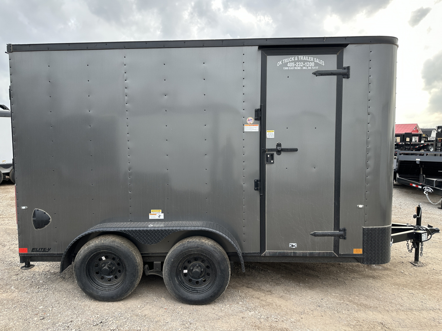 New 2025 Cargo Craft 7'x14'x7' Elite V Nose Sport in Charcoal Gray Black out, drings and ramp door Cargo / Enclosed Trailer