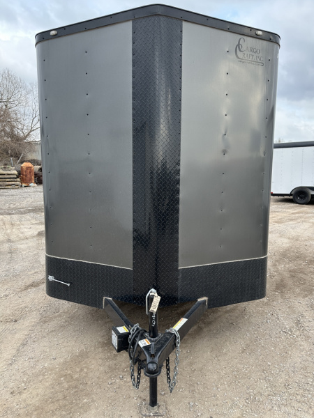 New 2025 Cargo Craft 7'x14'x7' Elite V Nose Sport in Charcoal Gray Black out, drings and ramp door Cargo / Enclosed Trailer